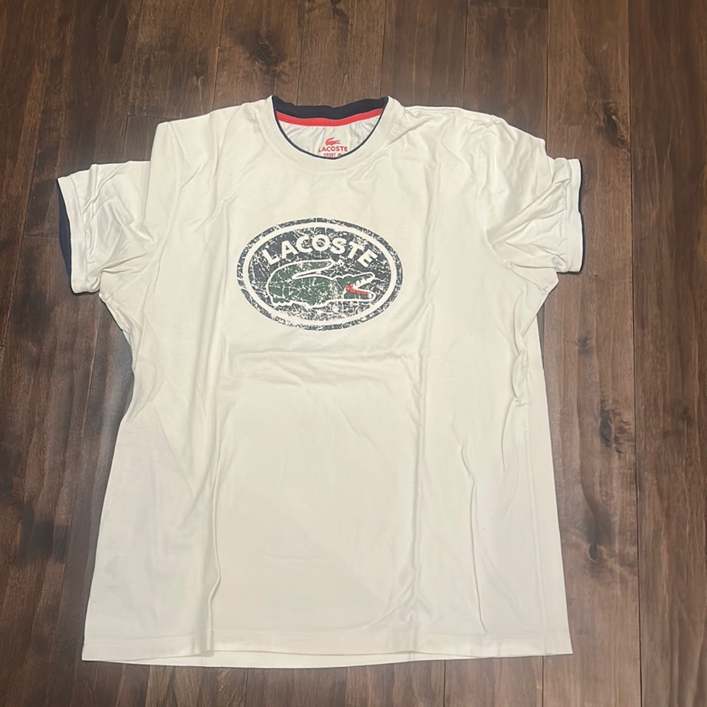 Lacoste T-shirt Ringer Style Size L/XL